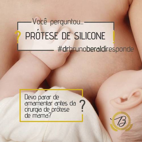 Devo parar de amamentar antes da colocação da Prótese de Mama?